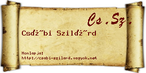 Csábi Szilárd névjegykártya